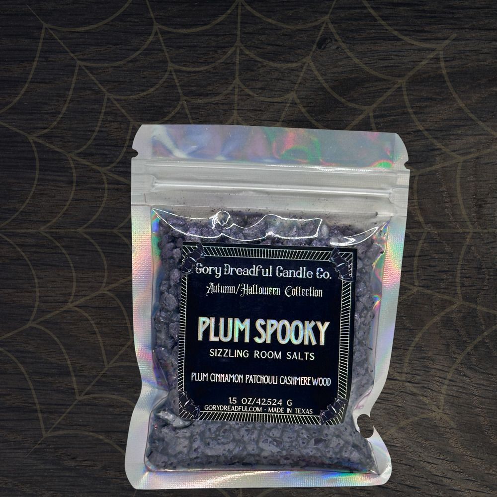 Plum Spooky Sizzling Room Salt Crystal Potpourri: Plum Patchouli Woods - Mini
